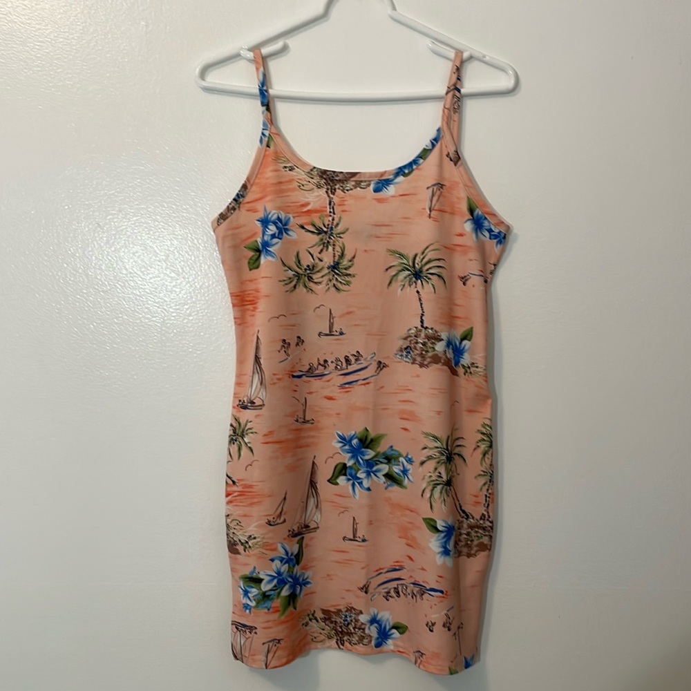 Kowah Hawaiian beach coverup 100% polyester made in USA island vacation cami